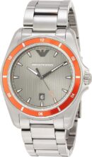 Emporio Armani Sigma Quartz Grey Dial Grey Steel Strap Watch For Men - AR11178